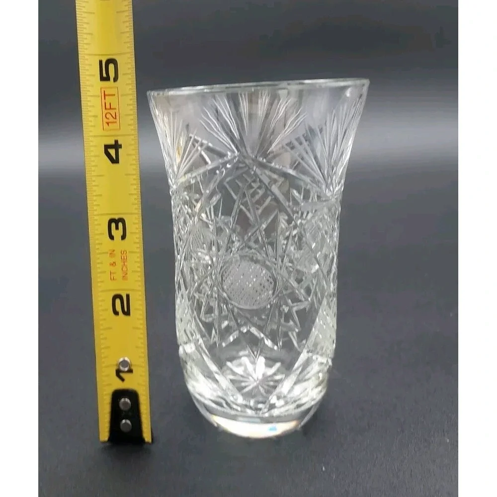 Vintage Lot of 3 Cut Glass Juice Glasses,‎ 4.5
